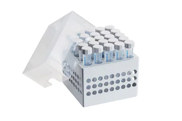艾本德儲存盒 5 × 5, 可放置 25  個試管，15  mL，2  件，高 127  mm，5  英寸，聚丙烯材料，可耐受最低 -86  °C，可高溫高壓滅菌，帶蓋子并具有數(shù)字字母標識